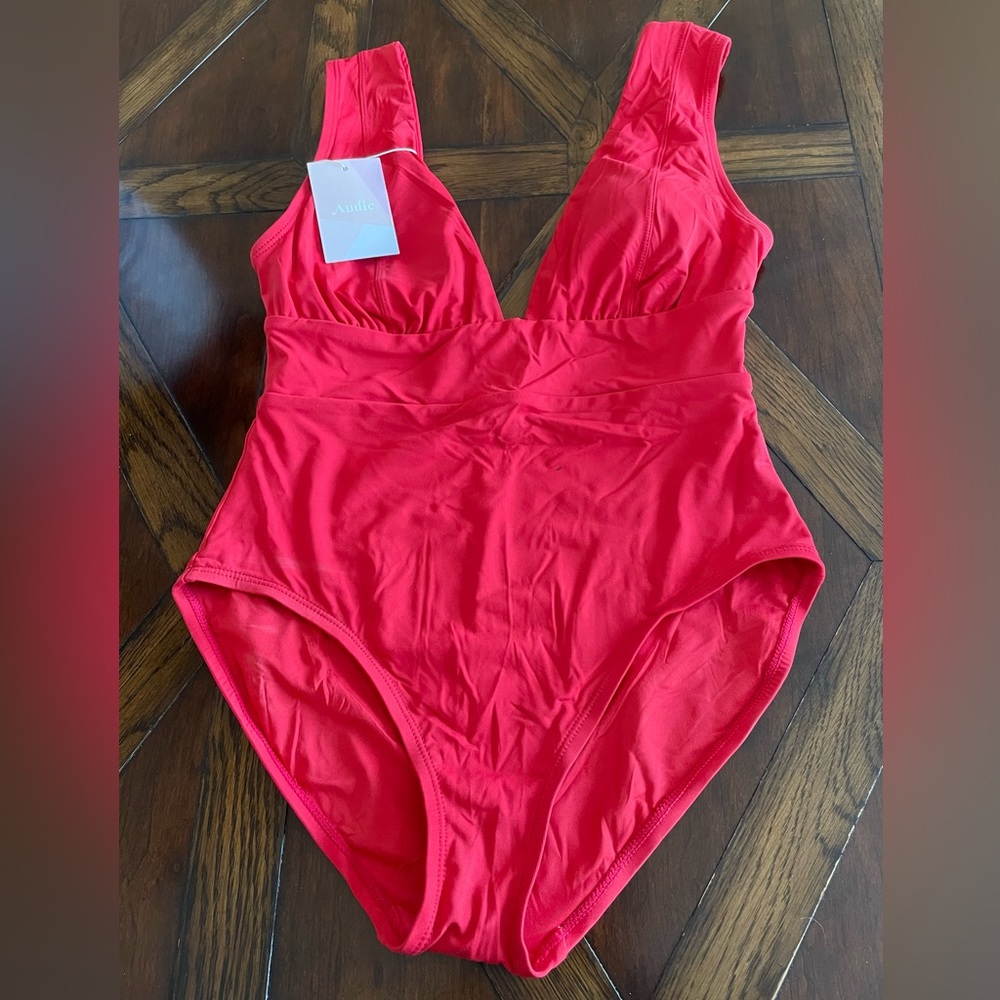 Andie Red Women Swim One Piece Small